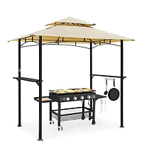 Aecojoy Grill Gazebo 8'x5'Outdoor Patio Backyard Bbq Shelter