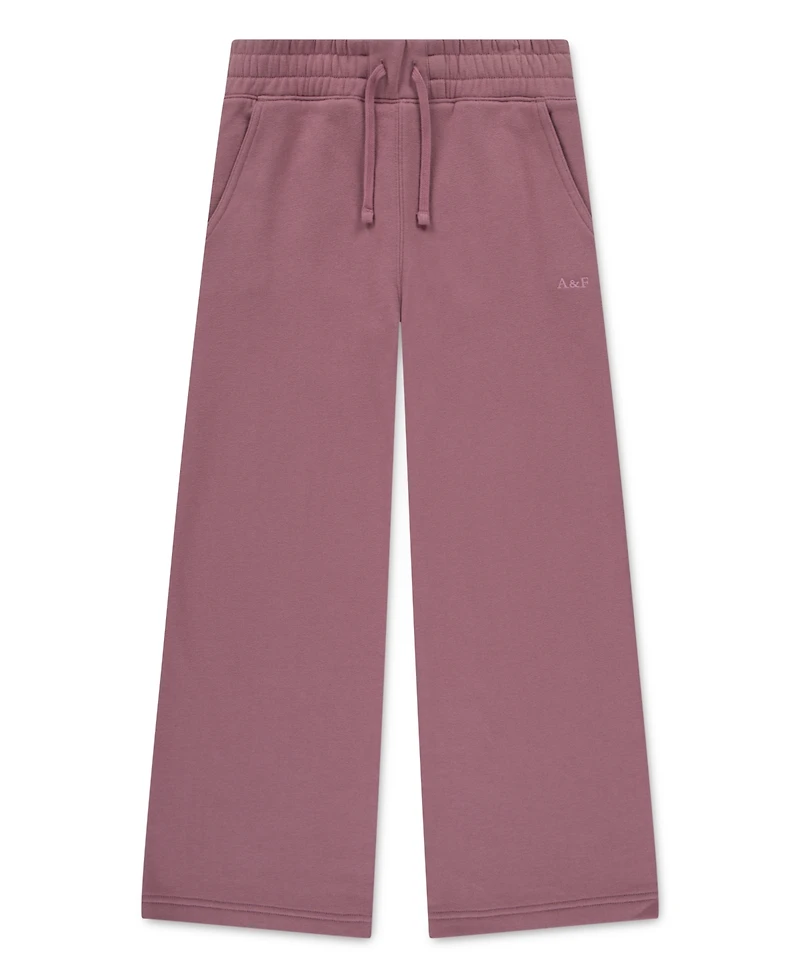 abercrombie kids Girls Essential Fleece Wide-Leg Pants