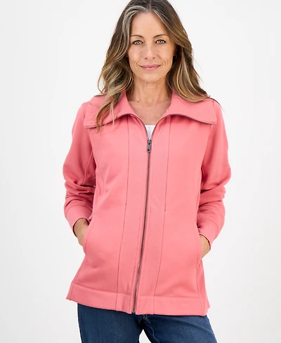 Style & Co Petite Full-Zip Tunic Sweatshirt, Macy's Exclusive
