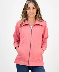 Style & Co Petite Full-Zip Tunic Sweatshirt, Macy's Exclusive