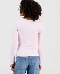 Self Esteem Juniors' Basic Soft Rib Long-Sleeve Top
