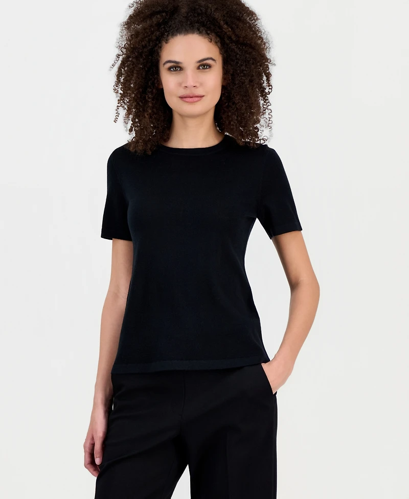 Anne Klein Women's Short-Sleeve Wool Sweater