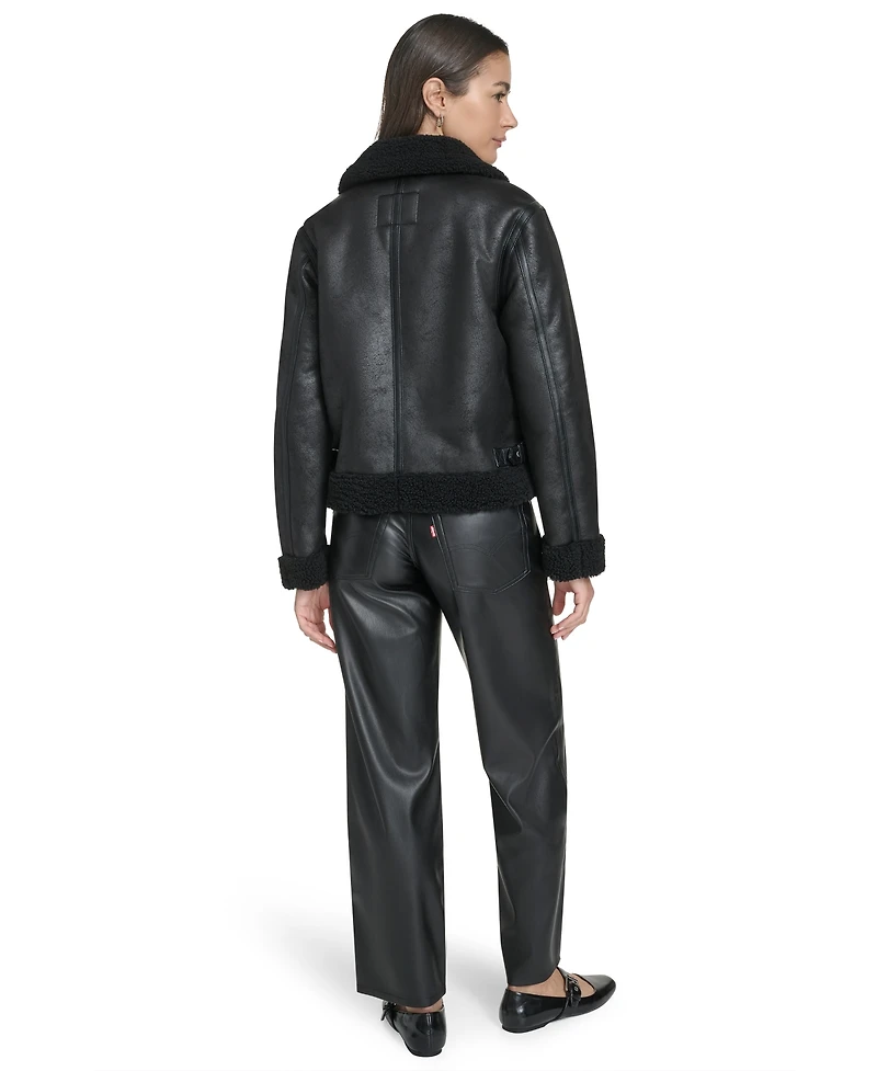 Levi's Women's Regular Faux Shearling Aviator Jacket