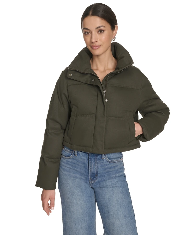 Levi's Women's Regular Cropped Cotton Puffer Jacket