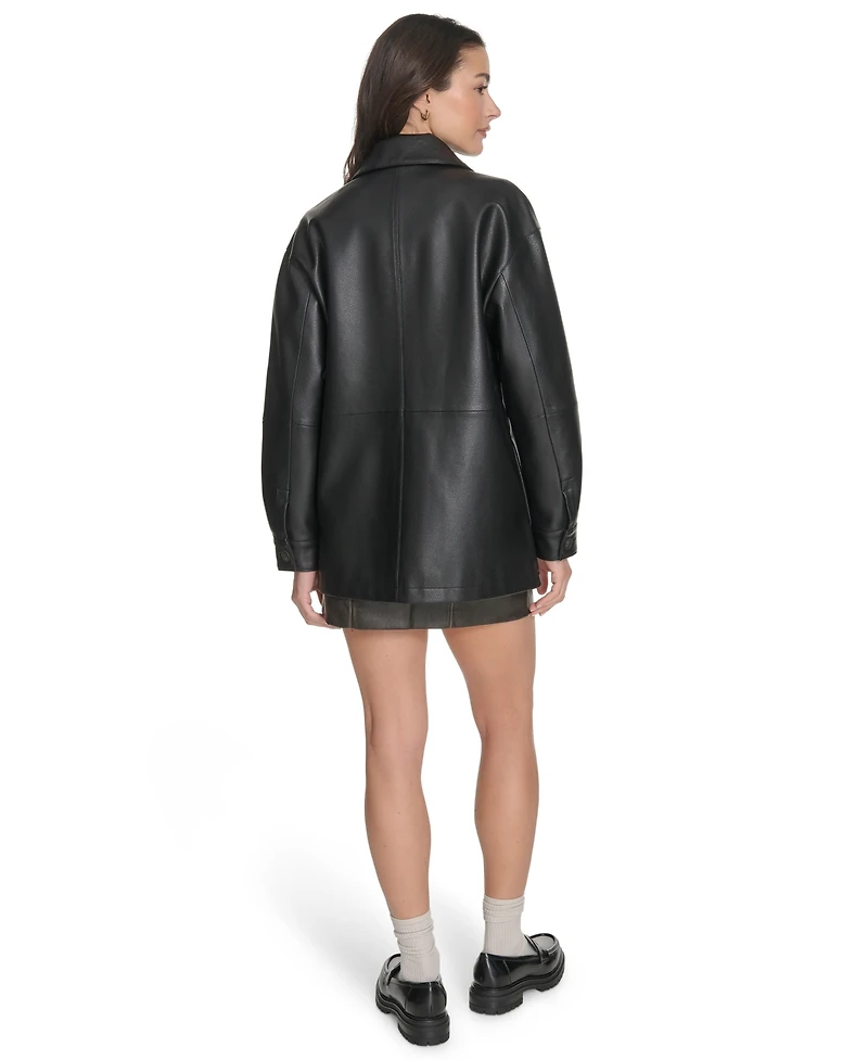 Levi's Women's Regular Faux Leather Vintage Style Blazer
