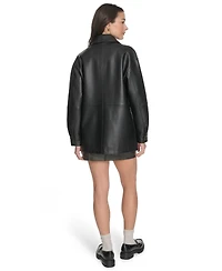 Levi's Women's Regular Faux Leather Vintage Style Blazer