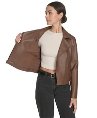 Levi's Women's Regular Faux Leather Asymmetric-Zip Moto Jacket