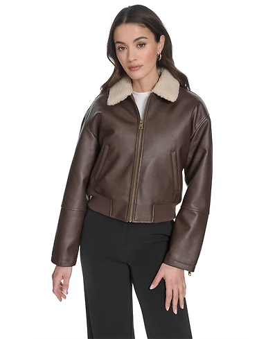 Levi's Women's Regular Faux Leather Bomber Jacket