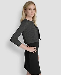 Dkny Women's 3/4-Sleeve Button Front Shrug Jacket