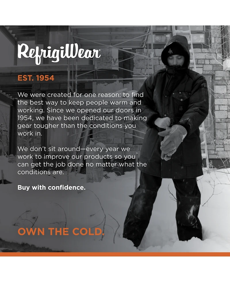 RefrigiWear Men's Iron-Tuff Ice Parka Insulated Winter Jacket, -50°F Comfort Rating, Water-Resistant & Windproof