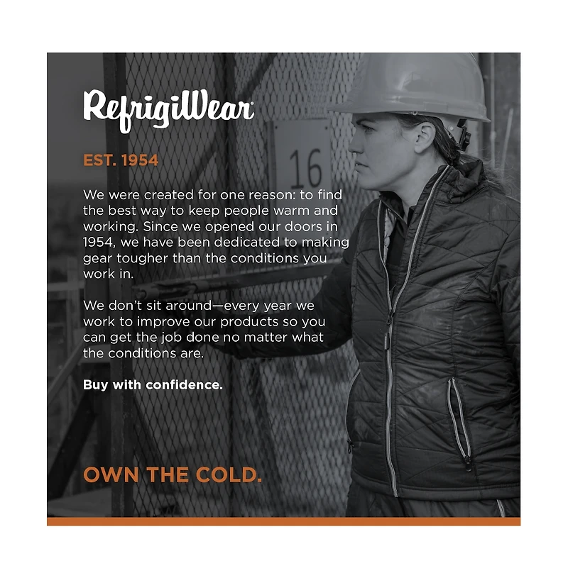 RefrigiWear Women's Durable Quilted Jacket with Reflective Lining