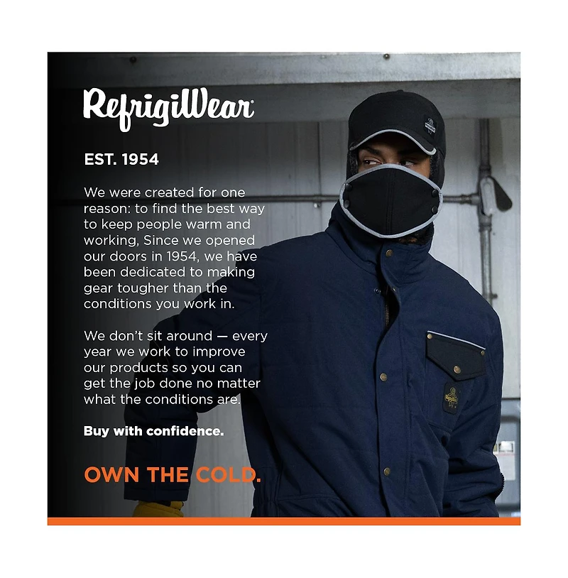 RefrigiWear Men's Trapper Hat with Detachable Mask - Water-Resistant, Insulated Winter Hat with Ear Flaps