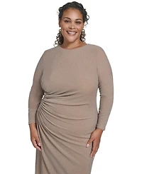 Jessica Howard Plus Shirred Waist Sheath Dress