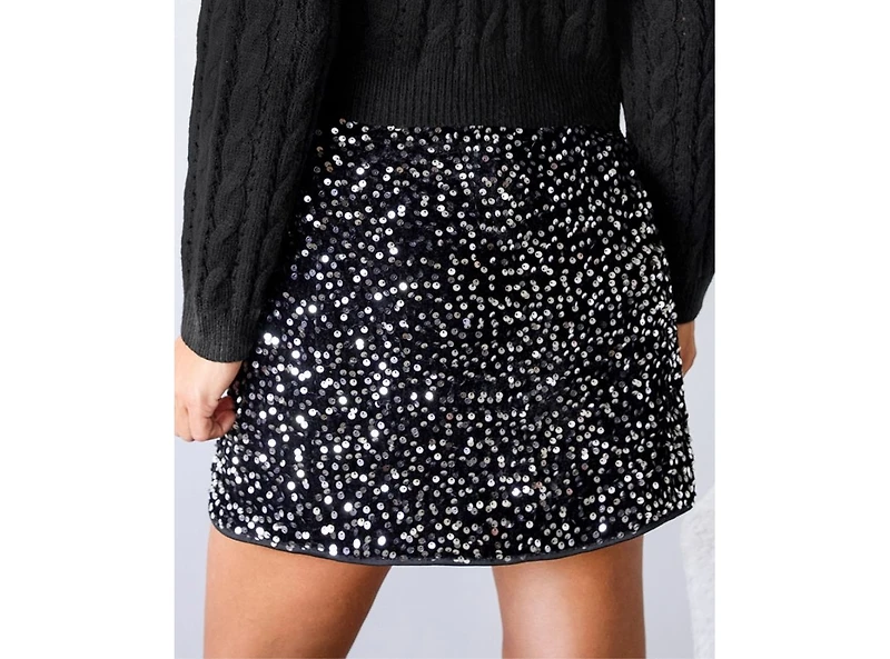 Cupshe Women's Show Stopper Black Mini Skirt