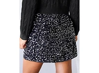 Cupshe Women's Show Stopper Black Mini Skirt