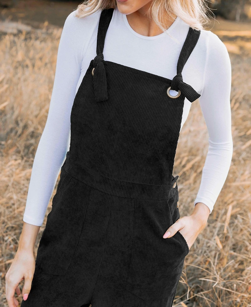 Cupshe Women's Corduroy Tie Strap Overalls
