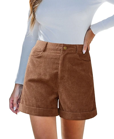 Cupshe Women's Good Behavior Brown Shorts