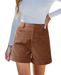 Cupshe Women's Good Behavior Brown Shorts