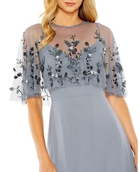 Mac Duggal Women's Sleeveless Gown With Embellished Cape
