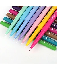 Htutwoo 10 Pcs Felt Tip Pens, Assorted Colors, For Journaling, Writing, Note Taking, Planner Coloring, Great For Art Office And School Supplies
