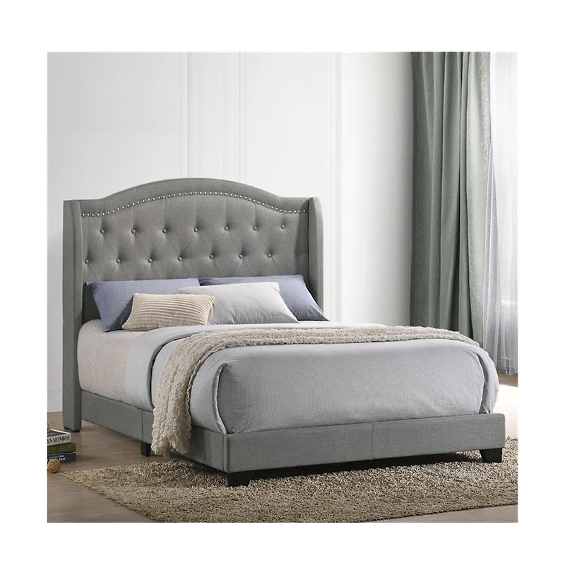 Intercon Rhyan Full Uph Bed in Rhyan Smoke Fabric