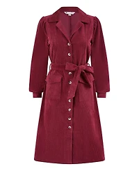 Yumi Women's Cord Midi Shirt Dress