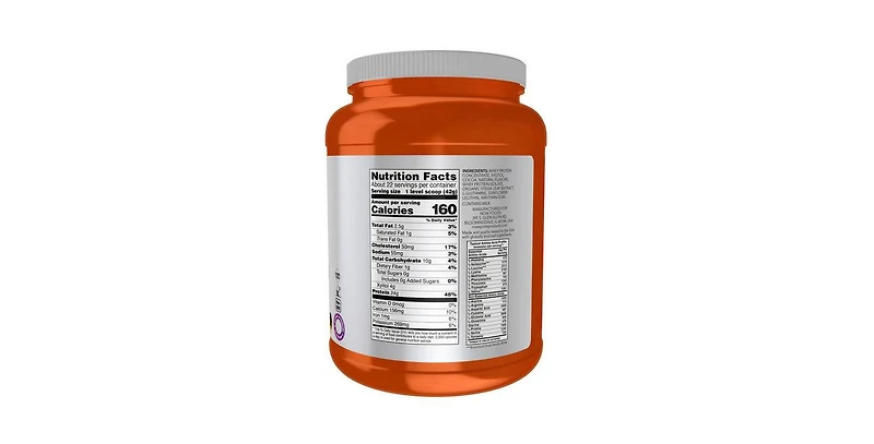 Now Foods Whey Protein, Dutch Chocolate, 2 lbs
