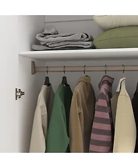 8-Door 3-Drawer Bedroom Armoire with Adjustable Shelves,Hidden Storage Compartments,Wardrobe