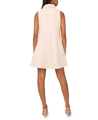 Msk Women's Collared Sleeveless Zip Front Dress