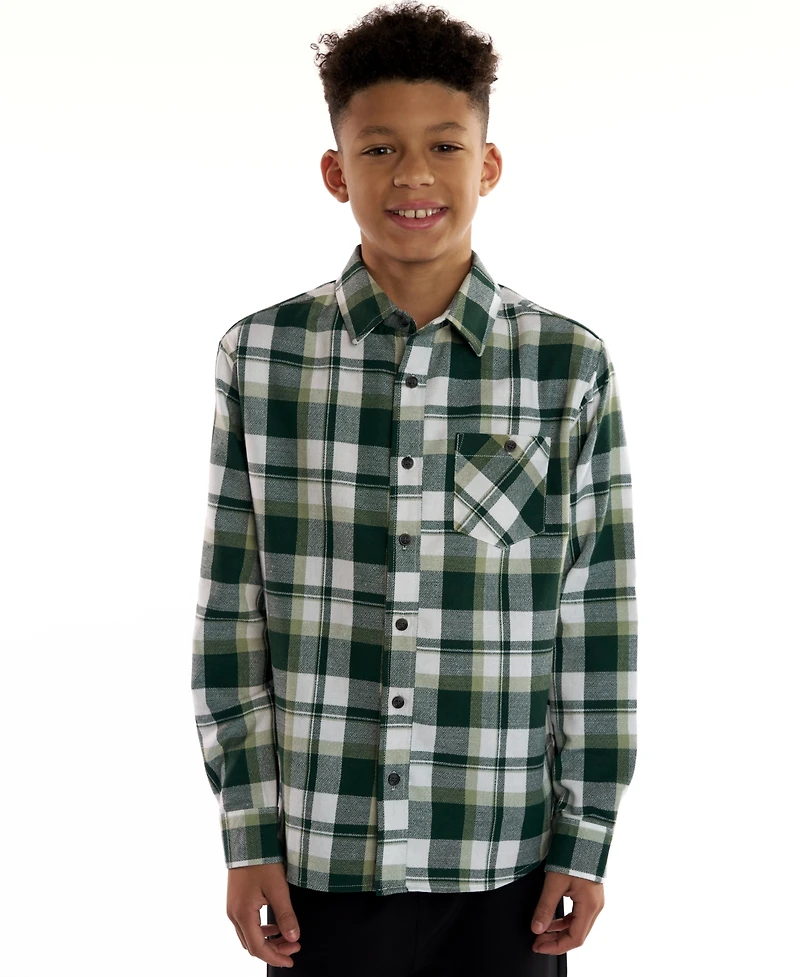 Sovereign Code Boys 5-20 Dixon Plaid Long Sleeves Shirt