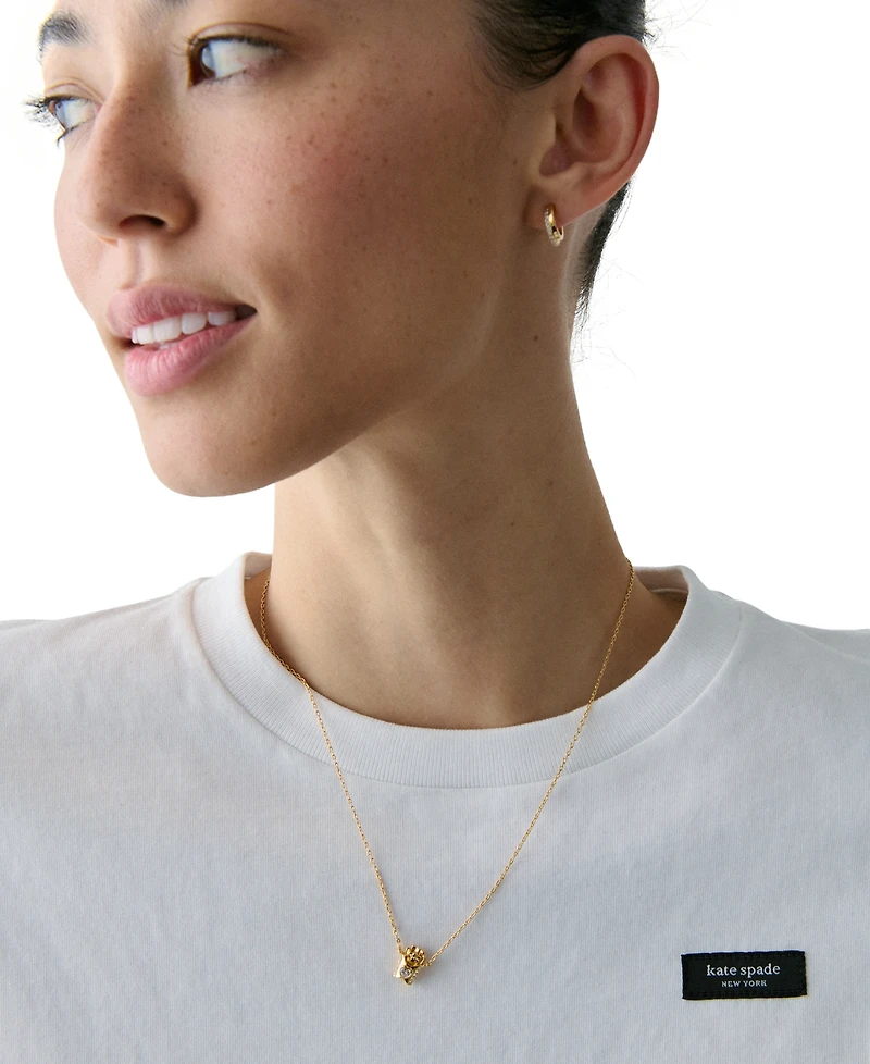 kate spade new york Cubic Zirconia Happy Fry-Day Pendant Necklace