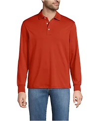 Lands' End Big & Tall Long Sleeve Cotton Supima Polo Shirt