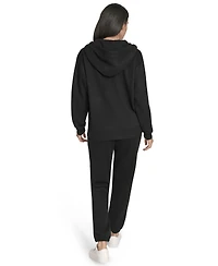 Calvin Klein Women's Fleece Logo Tape Hoodie Jacket