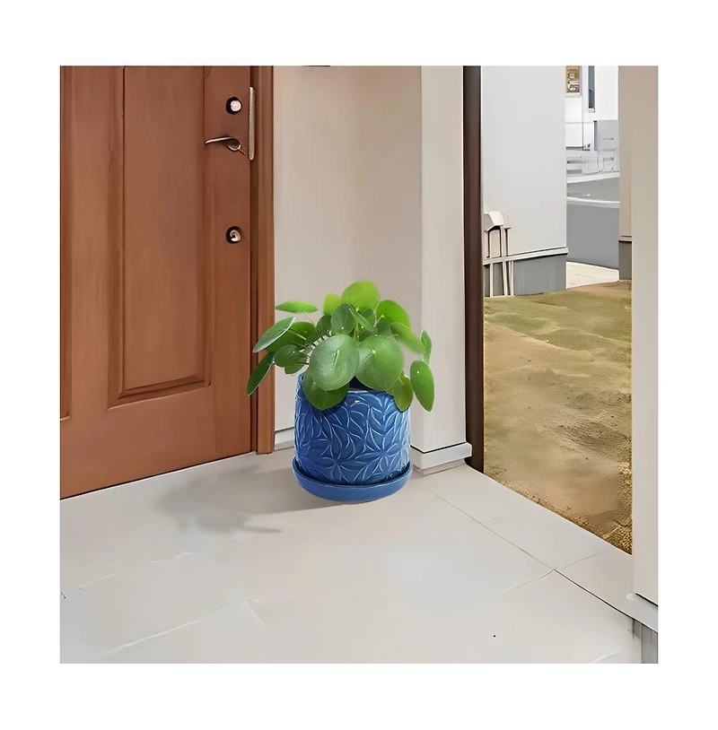 Chic Crate Set of 2 Modern Ceramic Planter Pots