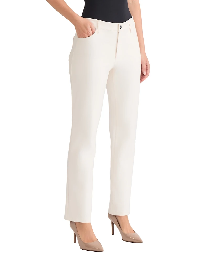 Jones New York Women's Lexington High Rise Straight Leg Pants
