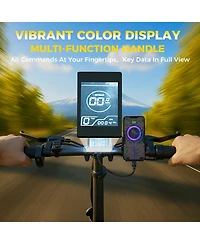 Mikolo Folding Electric Bike for Adults, 55 Miles & 25MPH, 500W Peak Motor, 48V 10Ah Removable Battery, Fat Tire EBike with Smart Lcd Display