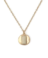 Robert Lee Morris Soho Ivory Molten Disc Pendant Necklace
