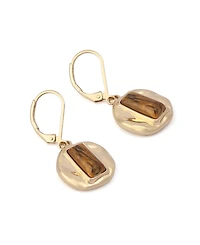 Robert Lee Morris Soho Malachite Molten Disc Drop Earrings