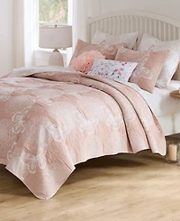 Greenland Home Fashions Mariposa Dahlia Matelasse 3-Pc. Coverlet Set