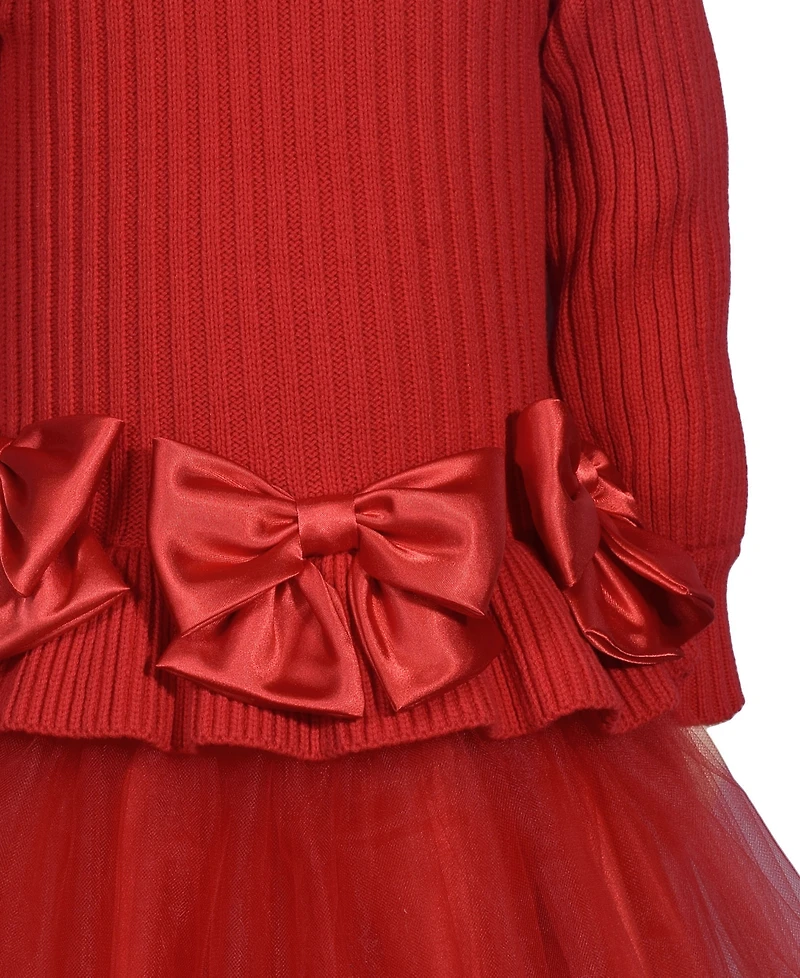 Bonnie Baby Girls Long Sleeves Sweater Tutu Dress