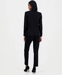 Bar Iii Womens Bi Stretch Collarless Open Front Blazer Scoop Neck Camisole Bi Stretch Straight Leg Dress Pants Macys Exclusive