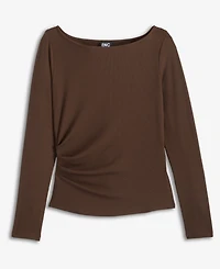 I.n.c. International Concepts Petite Rib-Knit Asymmetric Top, Macy's Exclusive