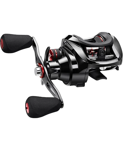 Torrent Baitcaster Fishing Reel, 18LB Carbon Fiber Drag Baitcasting Reel, Magnetic Braking System Casting Reel, Available in 7.1:1 and 5.3:1