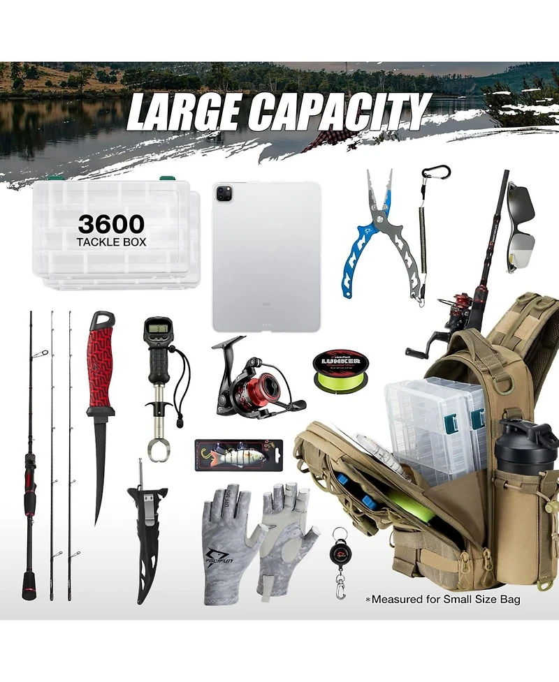 Fishing Backpack with Rod Holder
