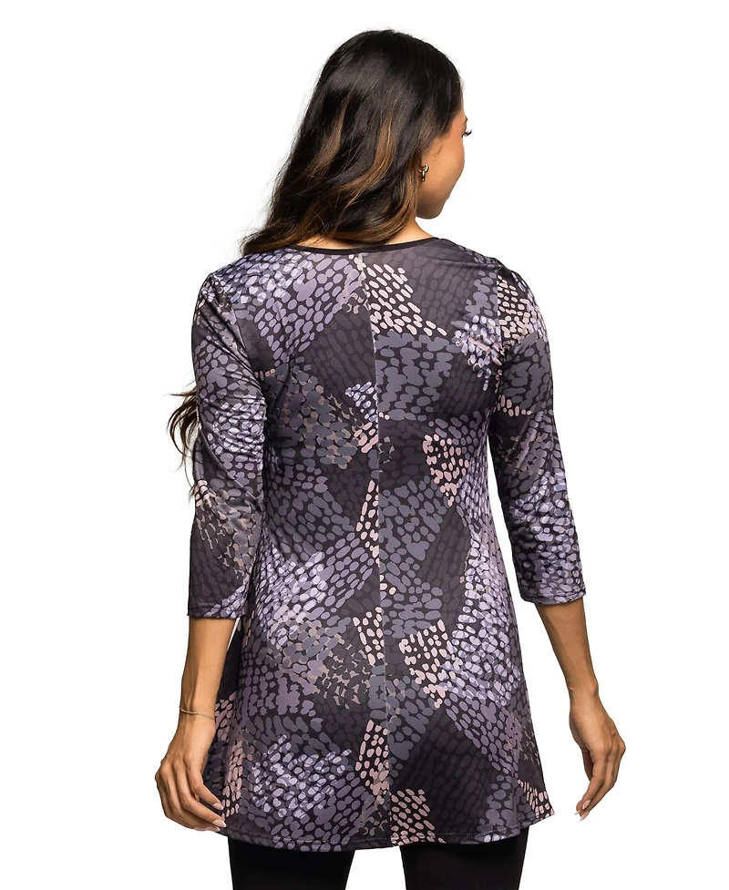24seven Comfort Apparel Women's Maternity V Neck Tunic Top