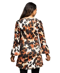24seven Comfort Apparel Women's Maternity Scoop Neck Bell Sleeve Top