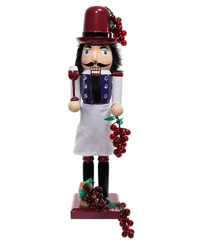 Kurt Adler 15-Inch Wooden Wine Nutcracker