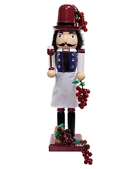 Kurt Adler 15-Inch Wooden Wine Nutcracker