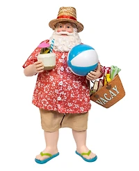 Kurt Adler 10.5-Inch Fabriche Palm Beach Santa