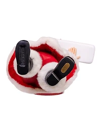 Kurt Adler 10.5-Inch Fabriche Santa with Sushi Platter